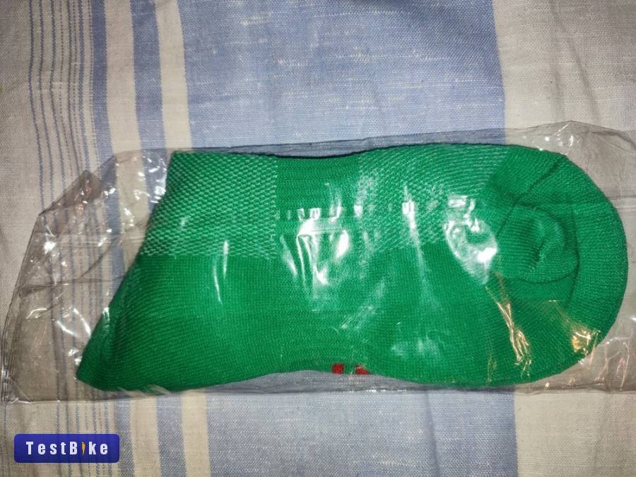 Kerékpáros zokni új M 39-46 dark green félhosszú szárú