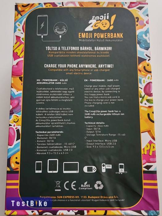 Kis kapacitású vicces powerbank
