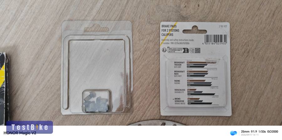 Magura 203mm féktácsa, betét + csavar