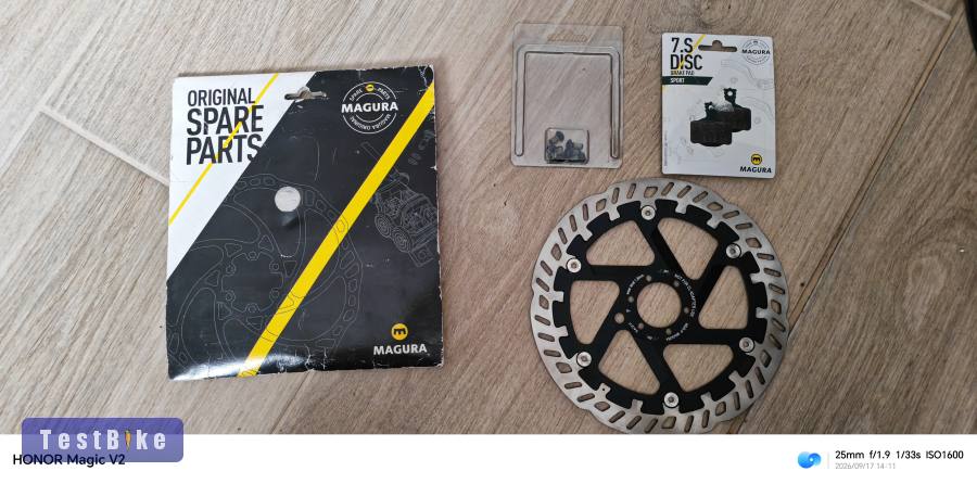Magura 203mm féktácsa, betét + csavar