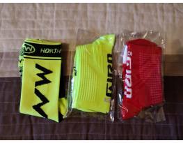Nothwave Giro kerékpáros zokni újak fluo yellow és red unisi