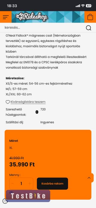 ONeal trapper kerékpáros sisak M/L