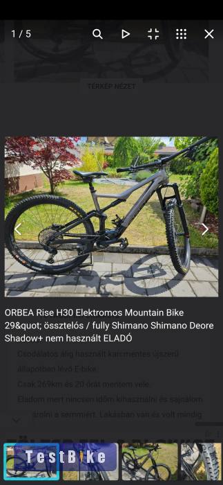Orbea Rise H30 Elektromos Mountain Bike 29" össztelós / full