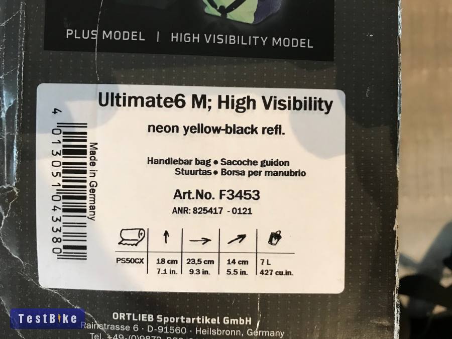 Ortlieb Ultimate 6 High Visibility kormány táska