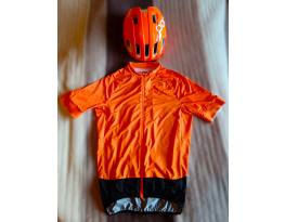 POC kerékpåros sisak és mez narancs (orange) szett eladó.