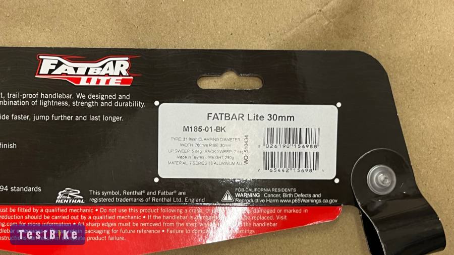 Renthal Fatbar Lite 31.8mm fekete kormány 760mm / 30mm újsze