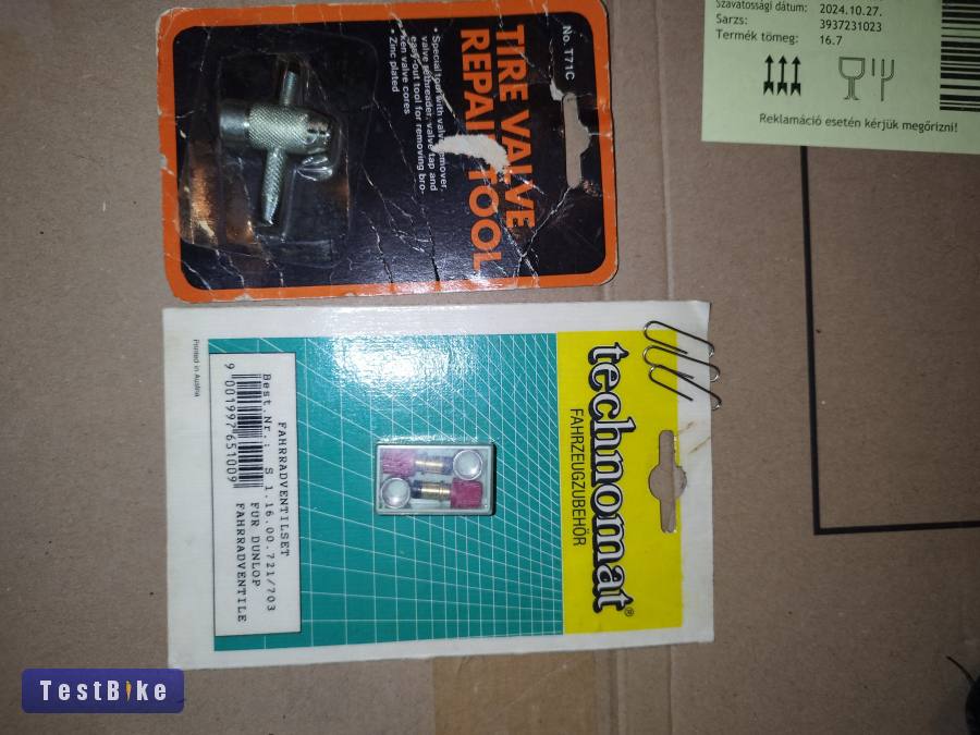 Retro NOS szelep + szelep kicsavaró szerszám 