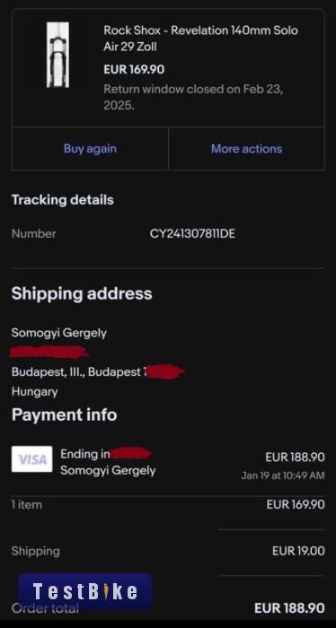 RockShox Revelation Solo Air 29" 140mm 100x15mm