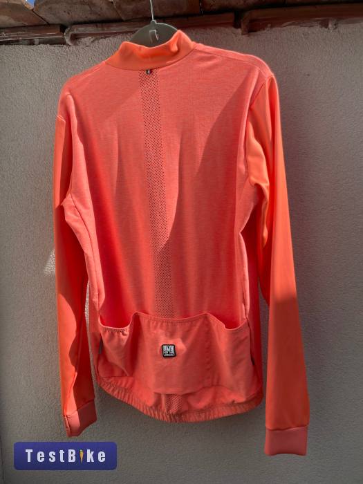 Santini Colore Puro Long Sleeve Jersey Neon Orange.