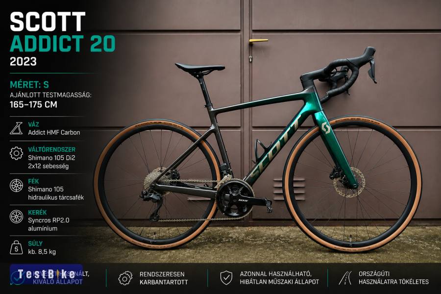 Scott Addict 20 – Shimano 105 Di2 – HMF Carbon – S méret