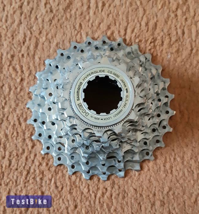 Shimano 105 sor, kazetta újszerű! CS-5600, 12-27t, 10 speed.