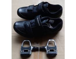 Shimano 42es spd spd országúti versenykerékpár cipő pedállal