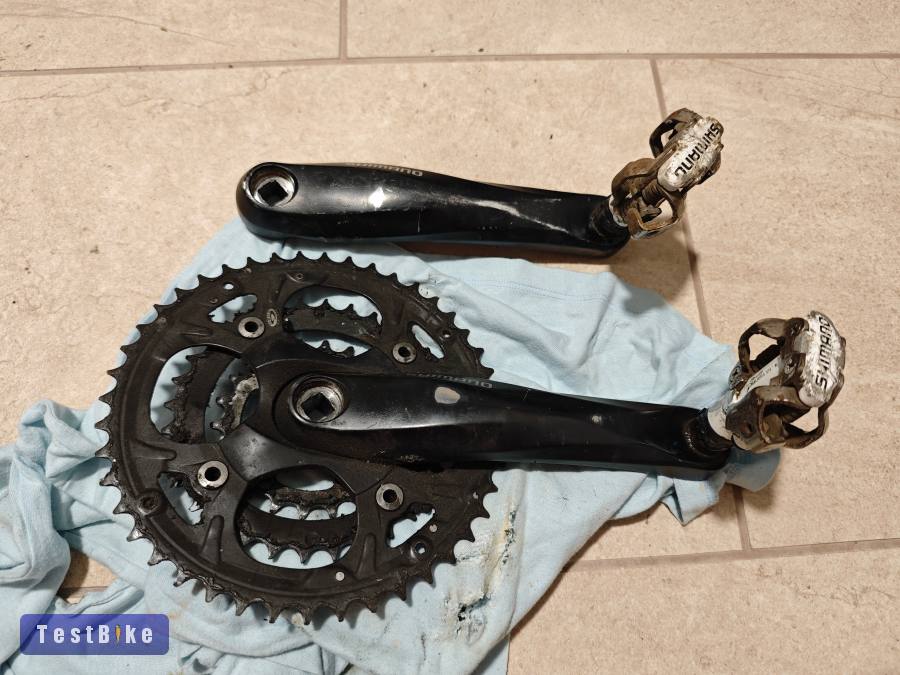 Shimano Alivio 9-es, négyszögtengelyes, 175 mm hajtókarhossz