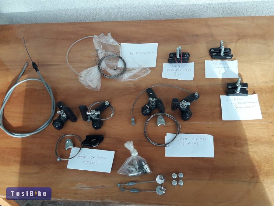 Shimano BR-M200 kantifék alkatrészek: féktestek, bowdenek 