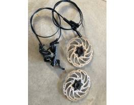 Shimano br-m6120 4 dugós fékszett RT70 ice tech tárcsákkal!