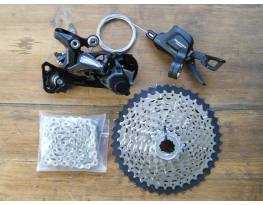 Shimano Deore 1X10s váltás, hajtás darabjai