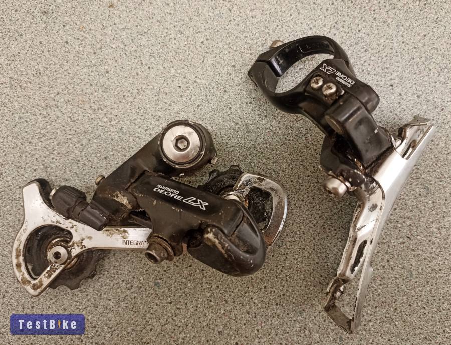 Shimano Deore LX fekete első és hátsó váltó egyben