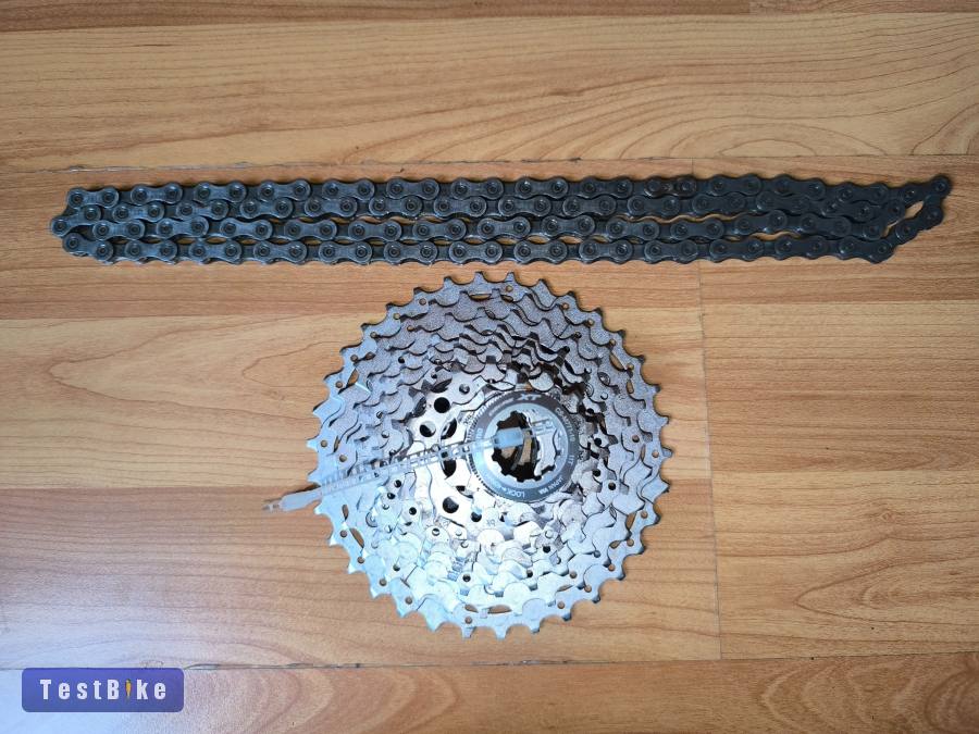 Shimano Deore XT fogaskoszorú Cs-M771-10 SLX lánccal