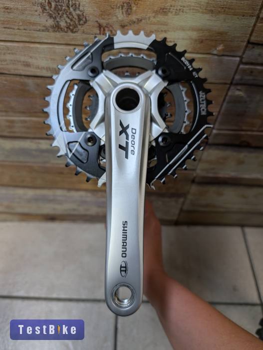 Shimano Deore XT hajtómű, KTM, Rockbros iparis pedál stb