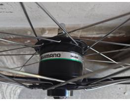 Shimano DH3N20 agydinamó + 7-es Shimano sor kerékszett