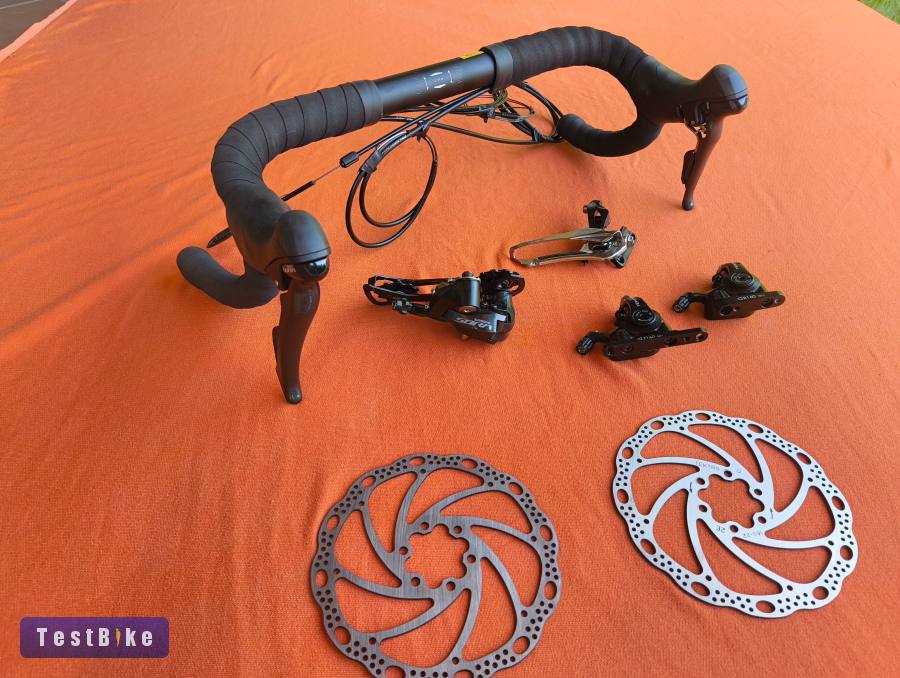 Új Shimano fékváltó kar szett + tárcsafék szett