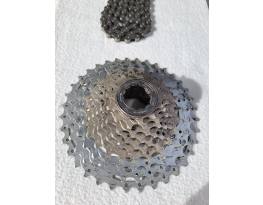 Shimano SLX fogaskoszorú és lánc