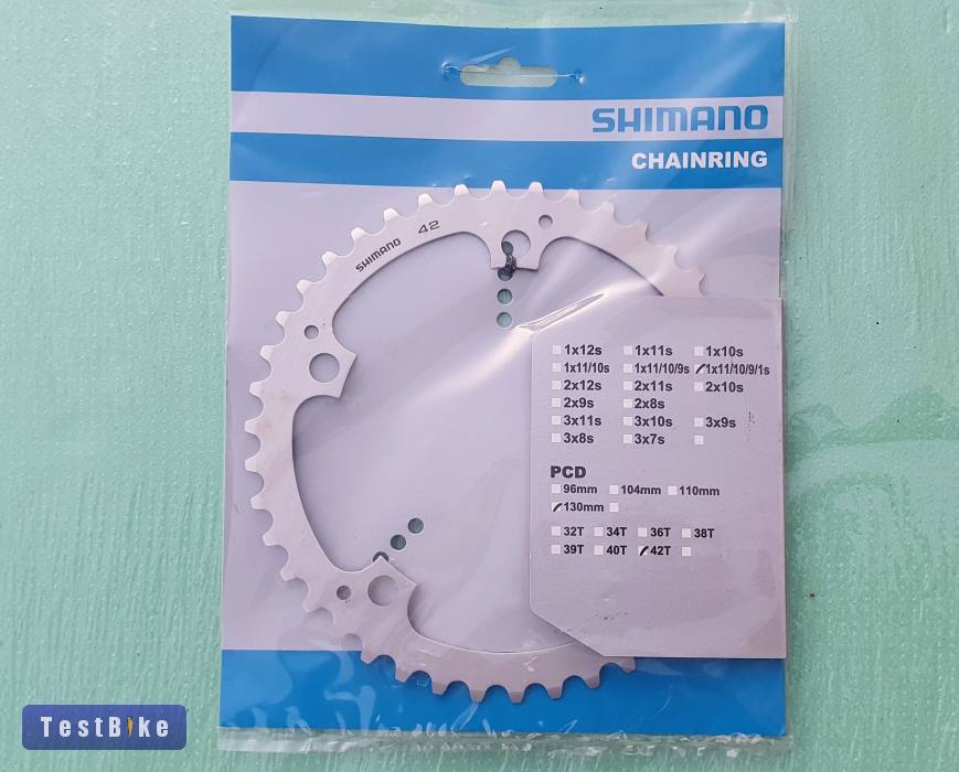 Shimano lánckerék FC-S501 chainring 42T ezüst 130mm