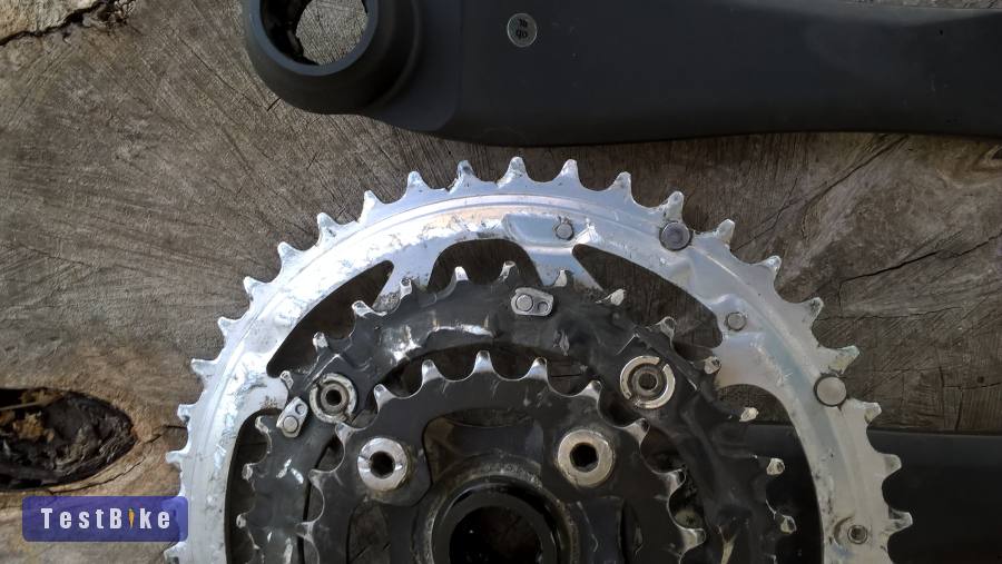 Shimano LX 3x9-es hajtómű, csapággyal.