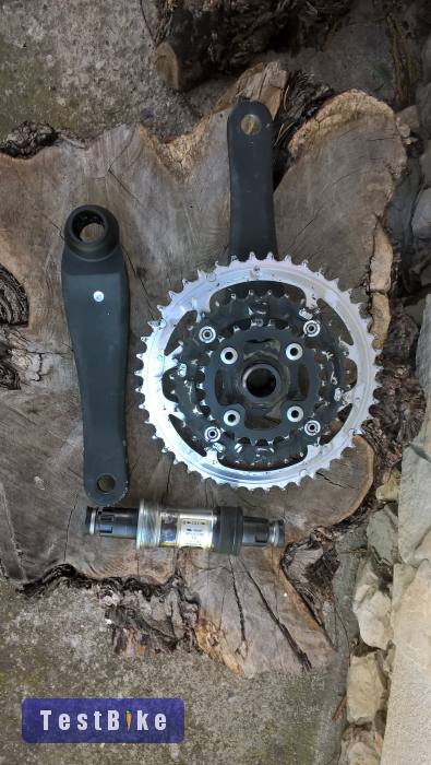 Shimano LX hajtókar + középcsapágy.