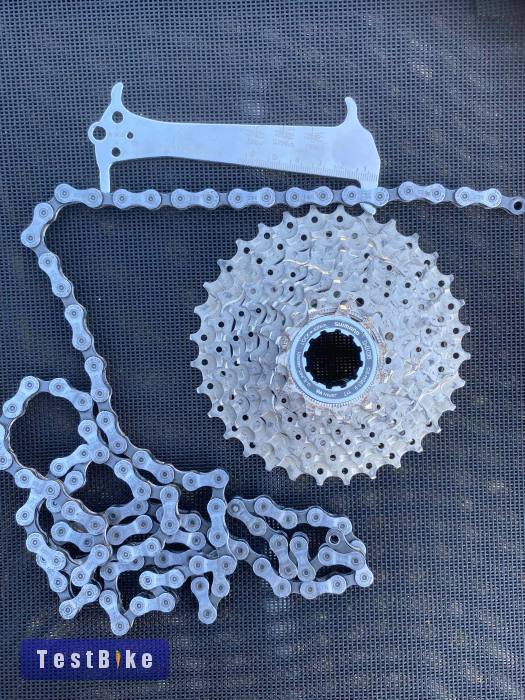 Shimano XT 9s lánc és sor