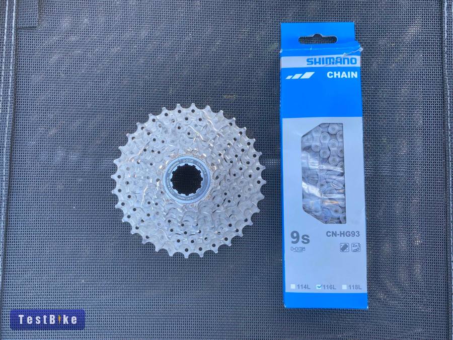 Shimano XT 9s lánc és sor