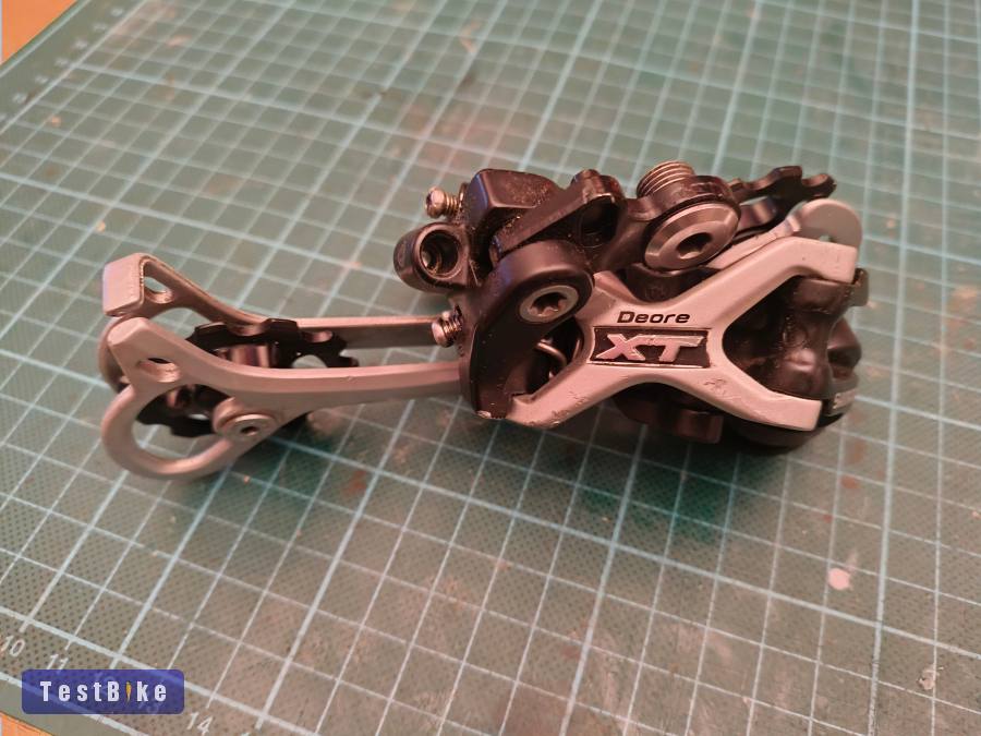 Shimano XT RD-M772, 6/7/8/9-es hátsó váltó, iparis új görgőkkel