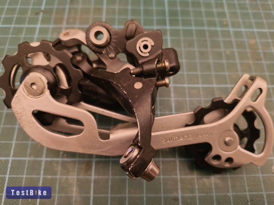 Shimano XT RD-M772, 6/7/8/9-es hátsó váltó, iparis új görgőkkel