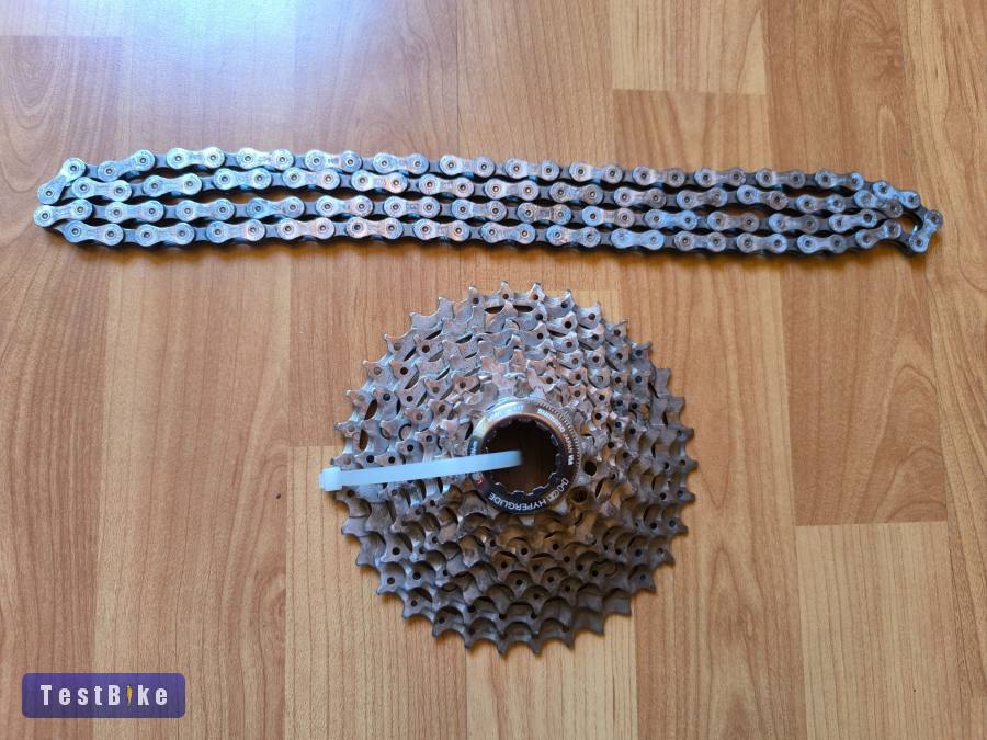 Shimano XTR 9-es fogaskoszorú XT lánccal