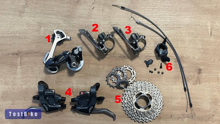 Shimano XTR M950 / M951 e-h váltók, fékváltókar, fogsor 8s.