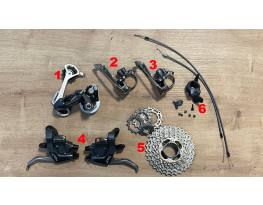 Shimano XTR M950 / M951 e-h váltók, fékváltókar, fogsor 8s.