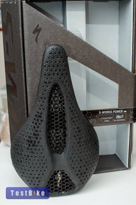 Specialized S-Works Power Mirror 143 mm nyereg — karbon sín