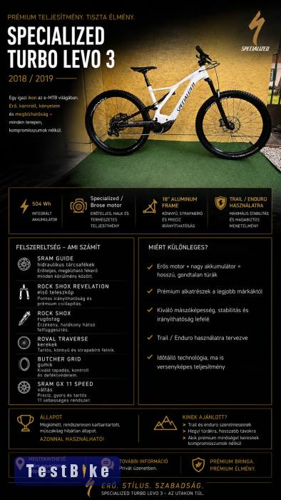 Specialized turbo levo 3 e-bike 29"   Újszerű, valóban szép!