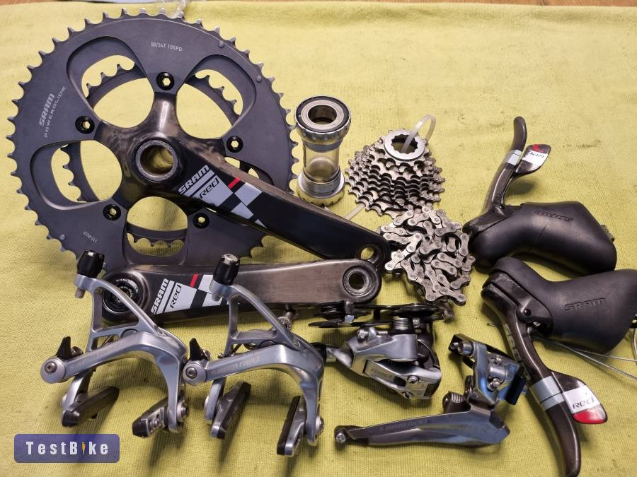 Sram Red Group 2x10, Road, Crank, Brakes, Shifters, Deraille