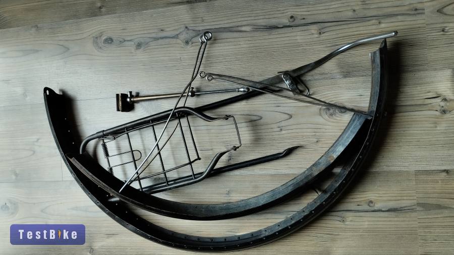 Steyr Puch Waffenrad oldtimer kerékpár sárvédő csomagtartó 