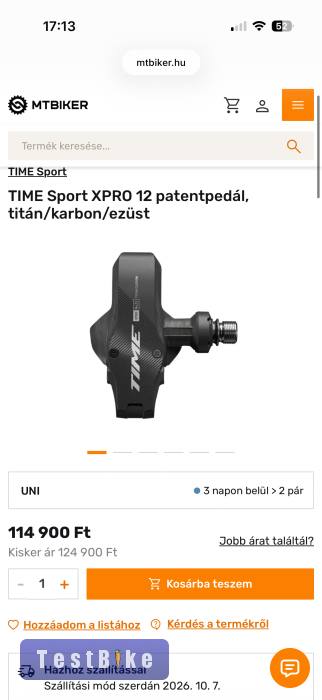 Time xpro 12 carbon titan tengelyes pedal 