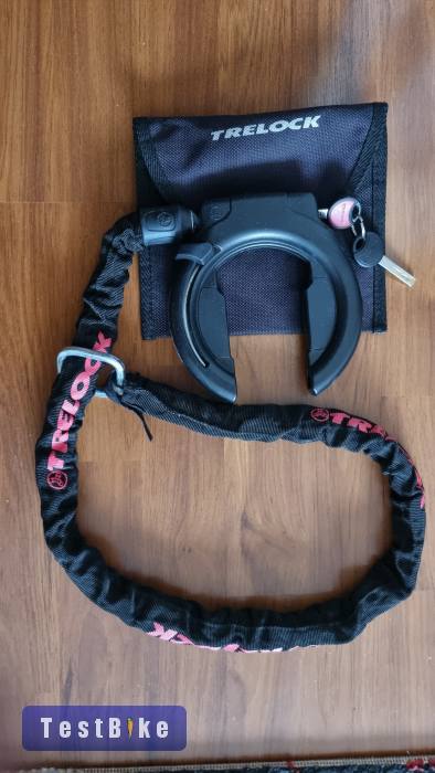 Trelock Combi vázzár + lánc + tárolótáska