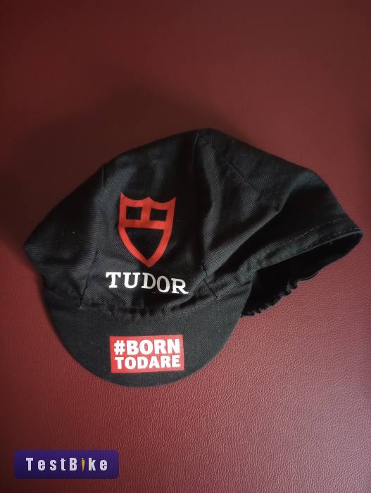 Tudor fekete pamut kerékpáros sapka 
