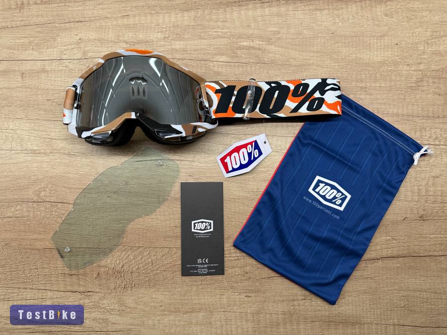 Új 100% Accuri 2 camo, ezüst tükrös lencsés DH/FR szemüveg
