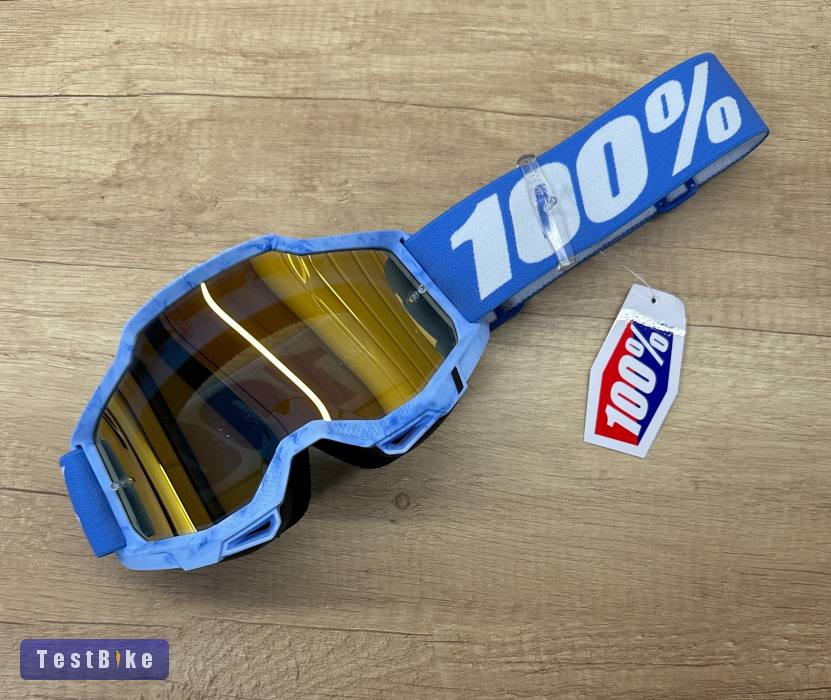 Új 100% Accuri 2 kék, arany tükrös lencsés DH/FR szemüveg