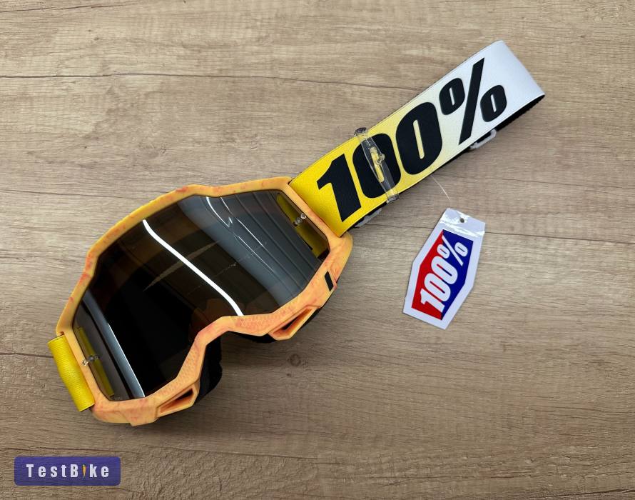 Új 100% Accuri 2 sárga, tükrös lencsés DH/FR szemüveg