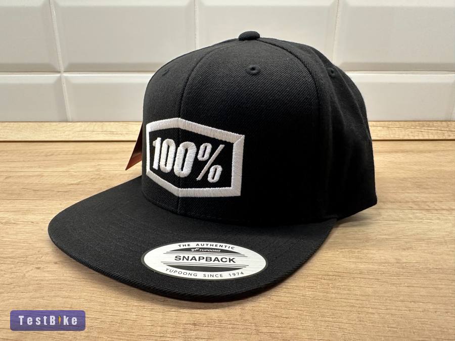 Új 100% Icon fekete sapka, snapback, 100percent