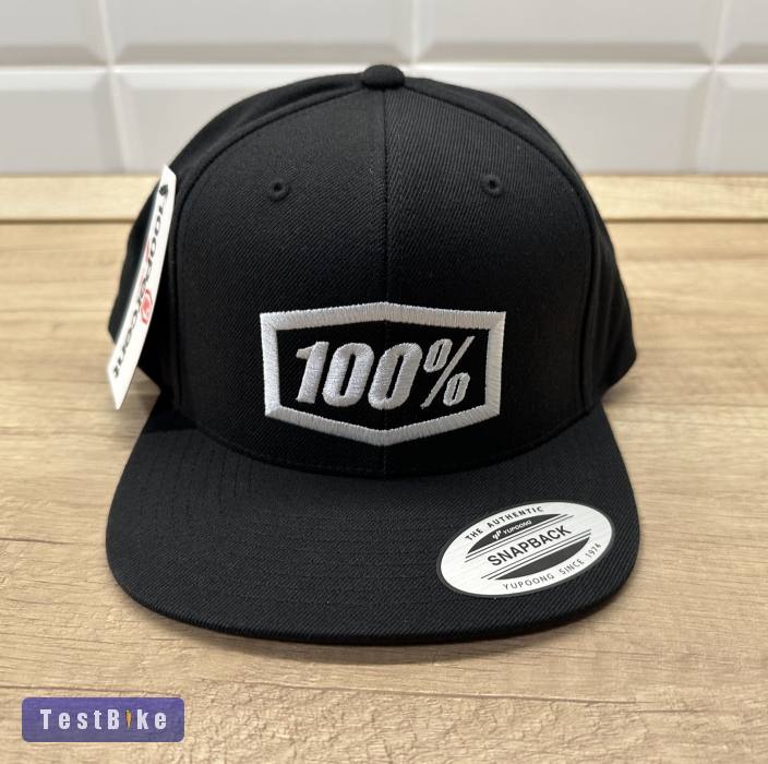Új 100% Icon fekete sapka, snapback, 100percent