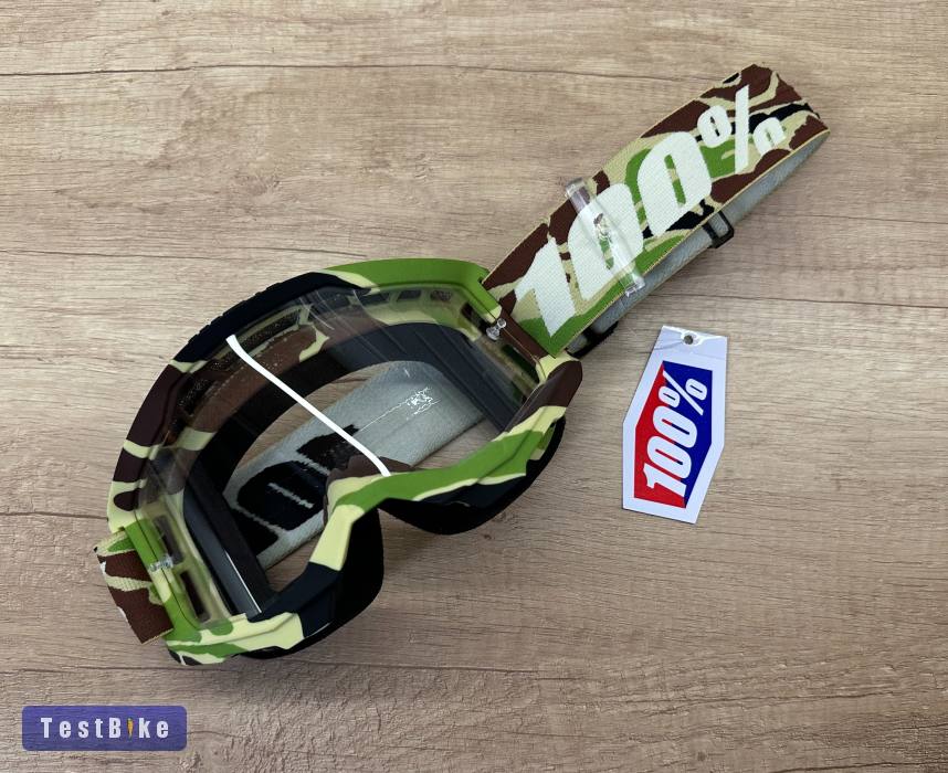 Új 100% Strata 2 camo, átlátszó lencsés DH/FR szemüveg