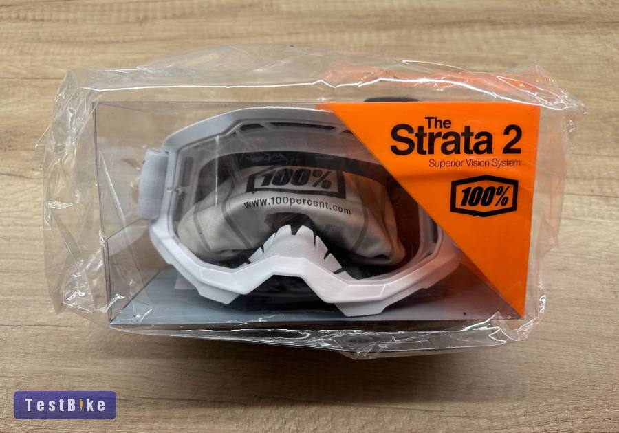 Új 100% Strata 2 fehér, átlátszó lencsés DH/FR szemüveg